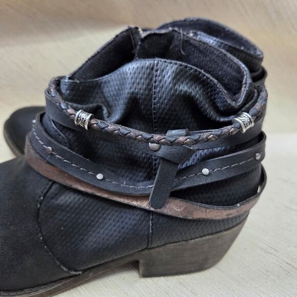 SO Sonoma Kohls black ankle fashion boots womens sz. 8M chunk heel - Picture 9 of 11